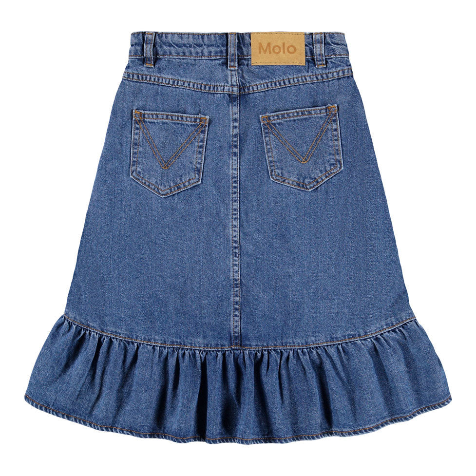 Molo Mid Blue Denim Belinda Skirt