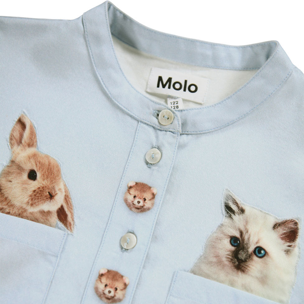 Molo Blue Pocket Pets Clara Dress