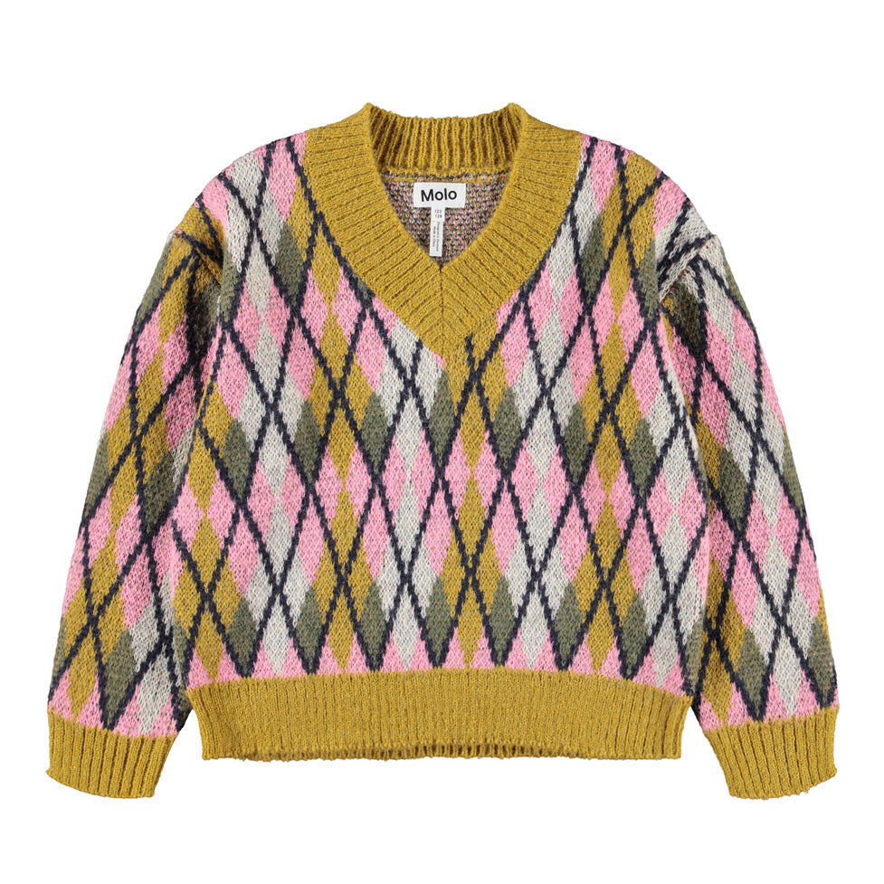 Molo Big Argyle Gwenda Sweater