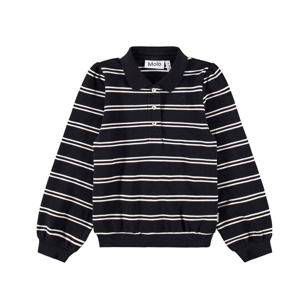 Molo Black Ivory Stripe Ravi Polo