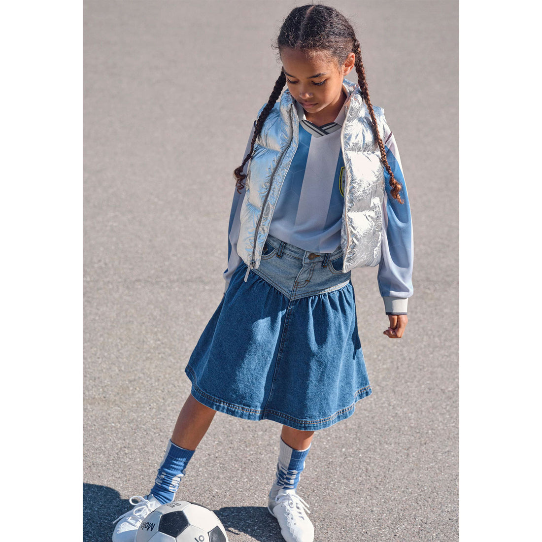 Molo Two Side Denim Becca Skirt
