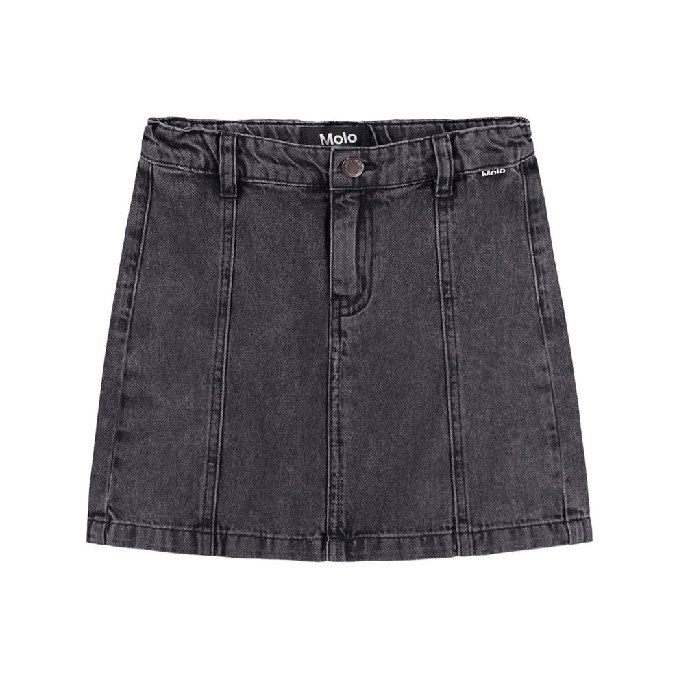 Molo Grey Washed Denim Bellamy Skirt