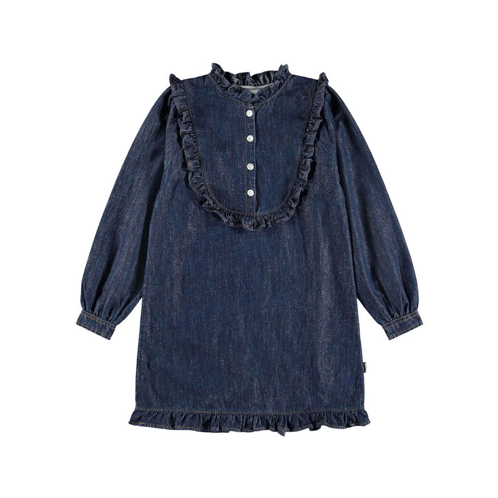 Molo Mid Blue Glitter Chaka Dress