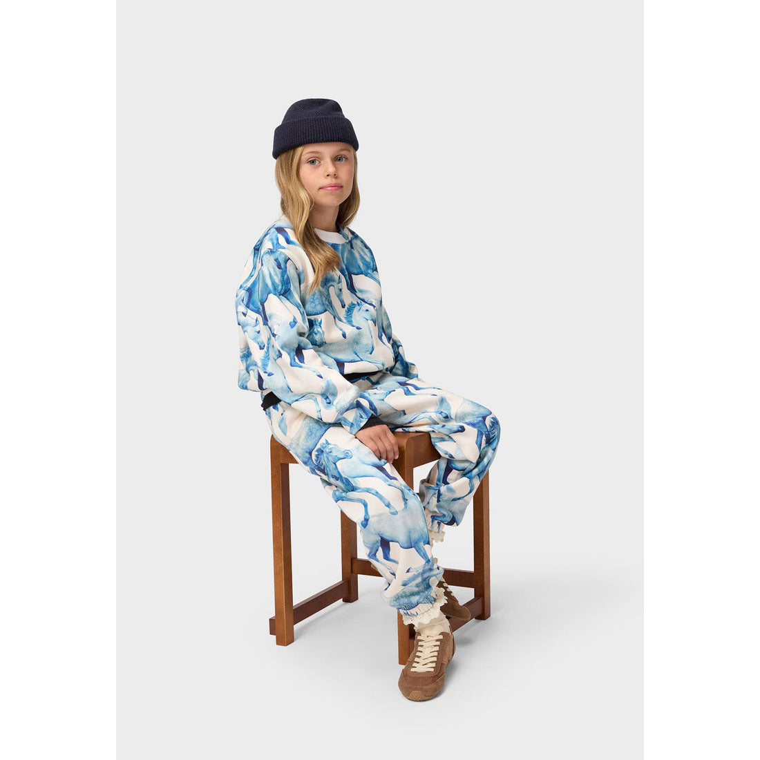 Molo Blau Ponies Marge Sweatshirt