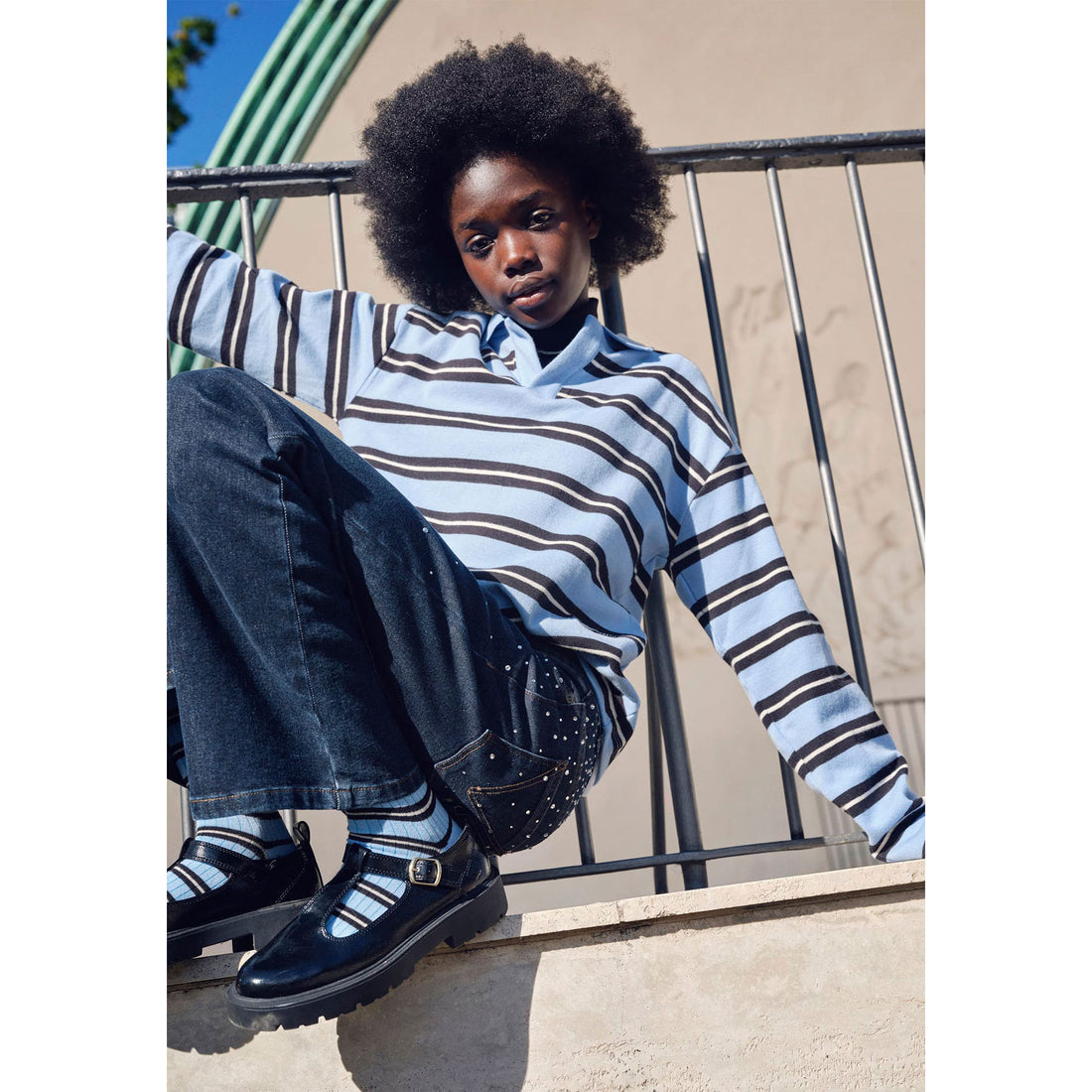 Molo Topaz Stripe Mille Sweatshirt