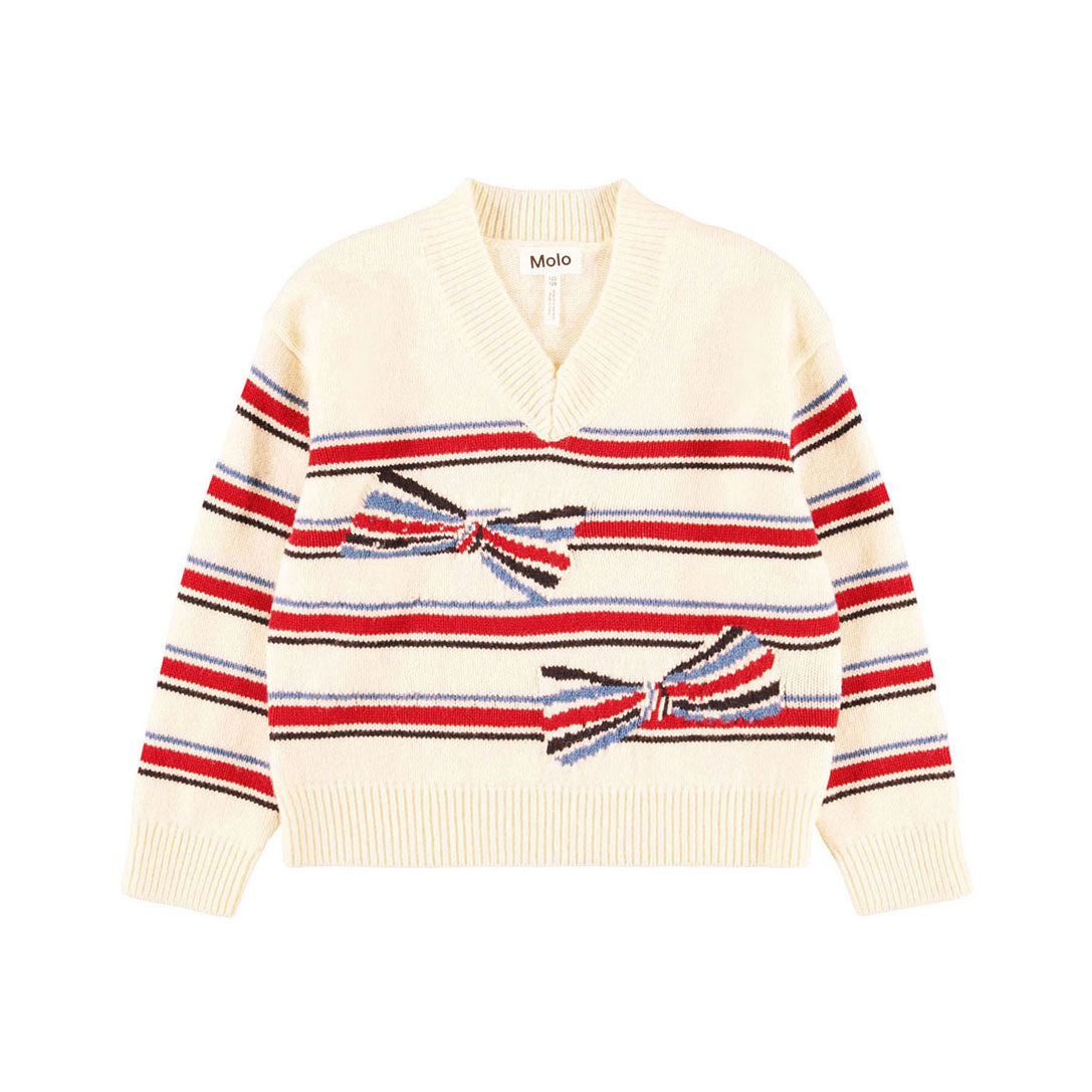 Molo Stripy Bows Gwenda Sweater