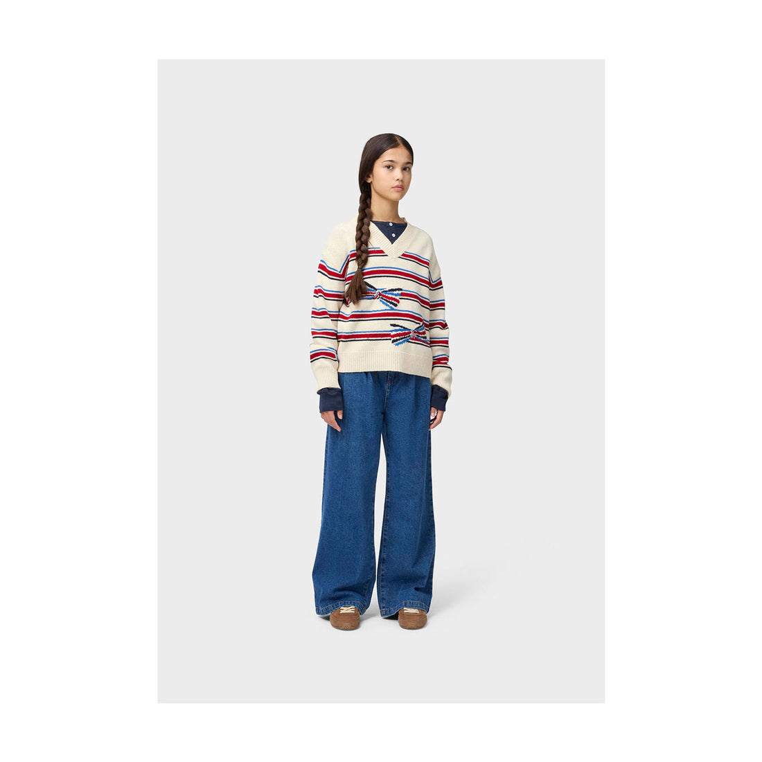 Molo Stripy Bows Gwenda Sweater
