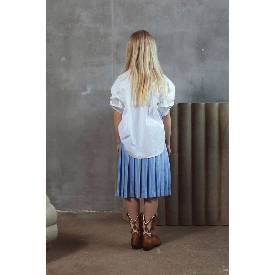 Unlabel Sky Blue Satin Skirt