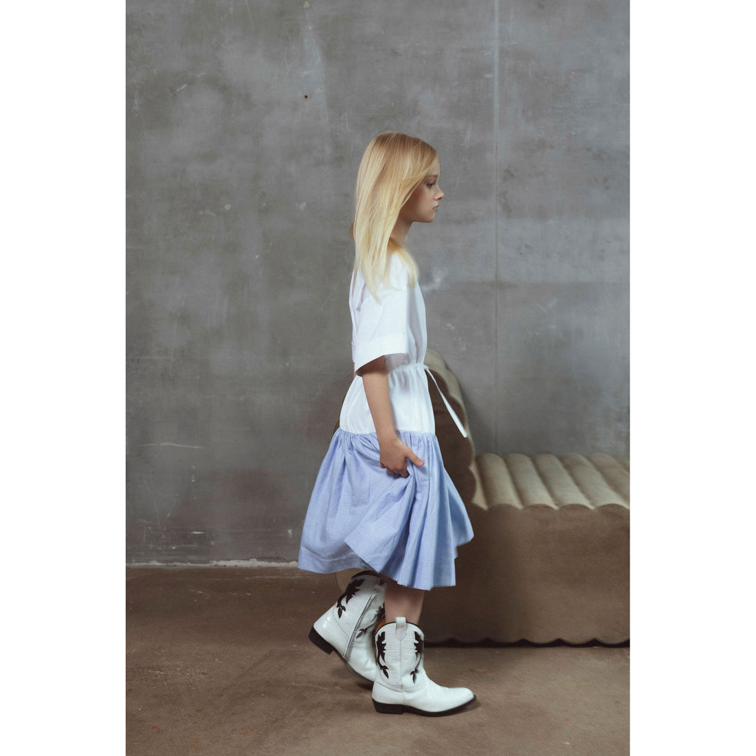 Unlabel White/Blue Dress