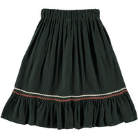 Belle Chiara Green Mousseline Botons Skirt