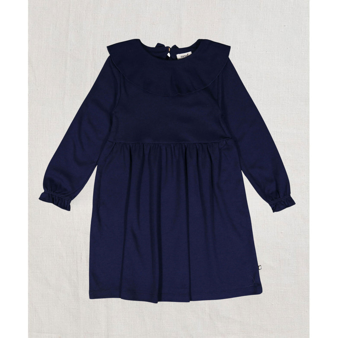 Oeuf Indigo Ruffle Collar Dress