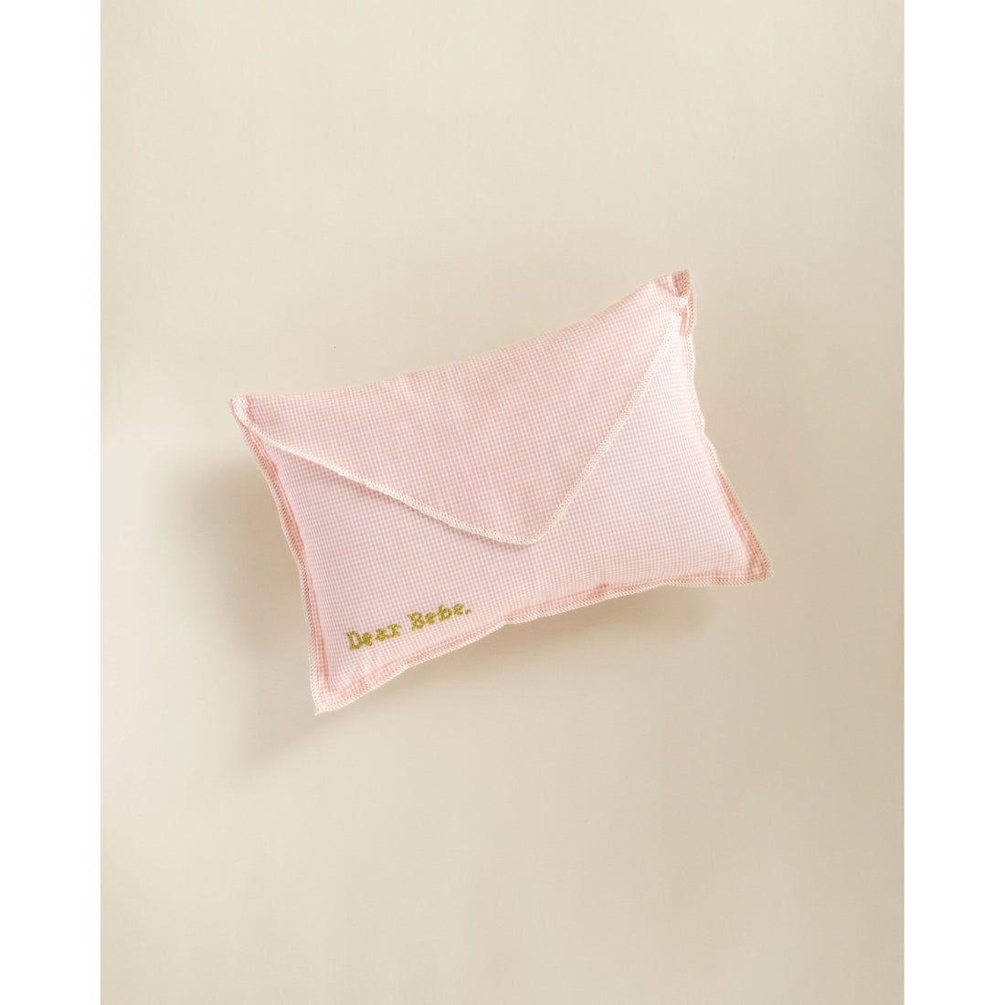 Ferne Pink Gingham Envelope Pillow