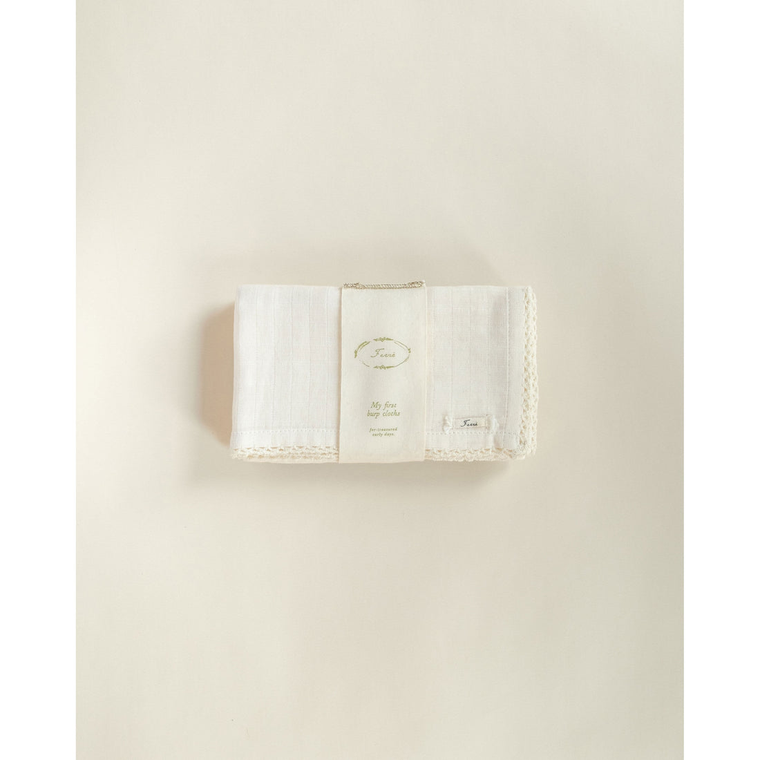 Ferne Ecru Burp cloth set of 2