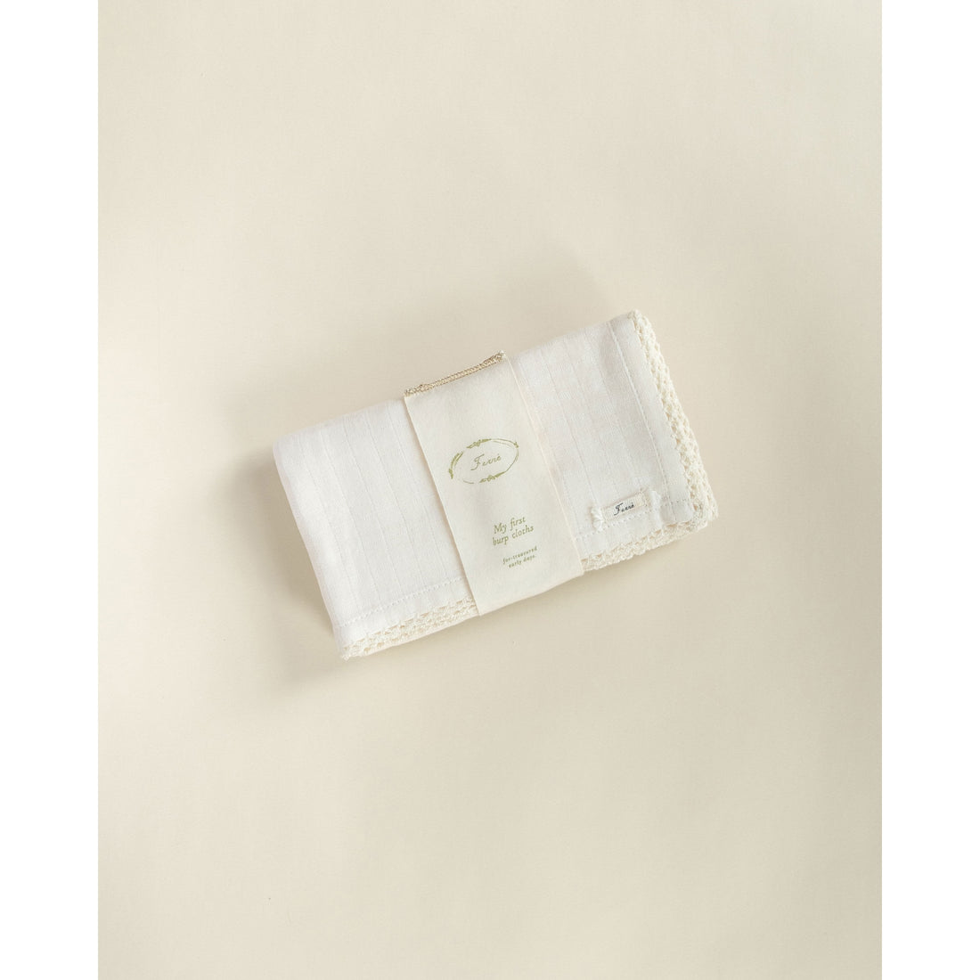 Ferne Ecru Burp cloth set of 2