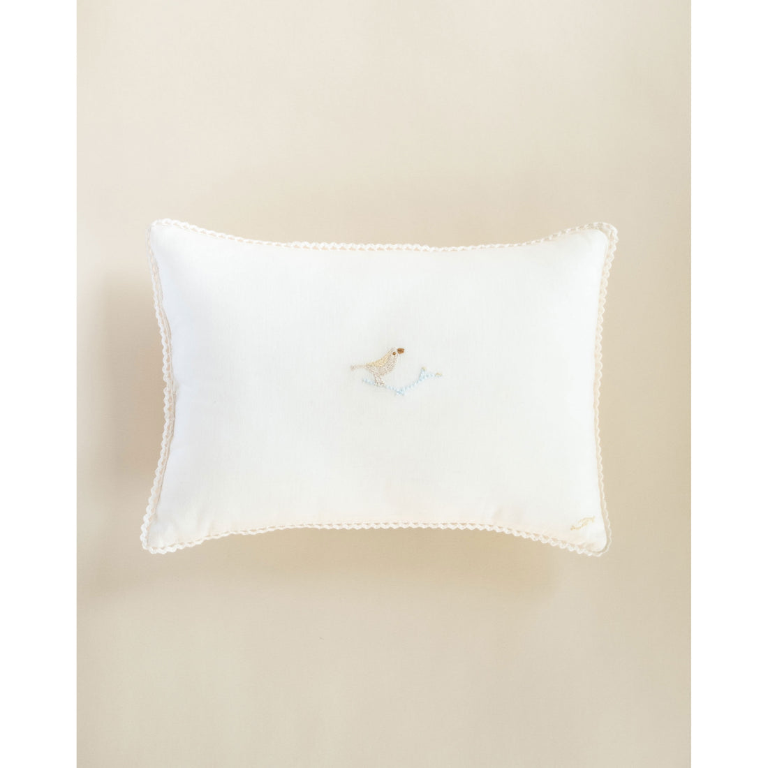 Ferne Ecru Voile Birdie Pillow