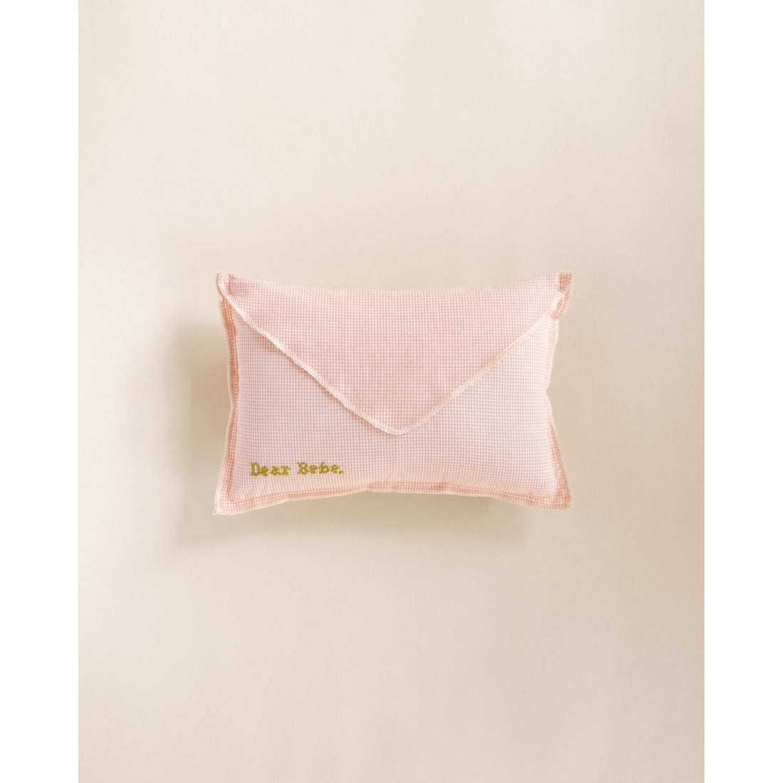 Ferne Pink Gingham Envelope Pillow