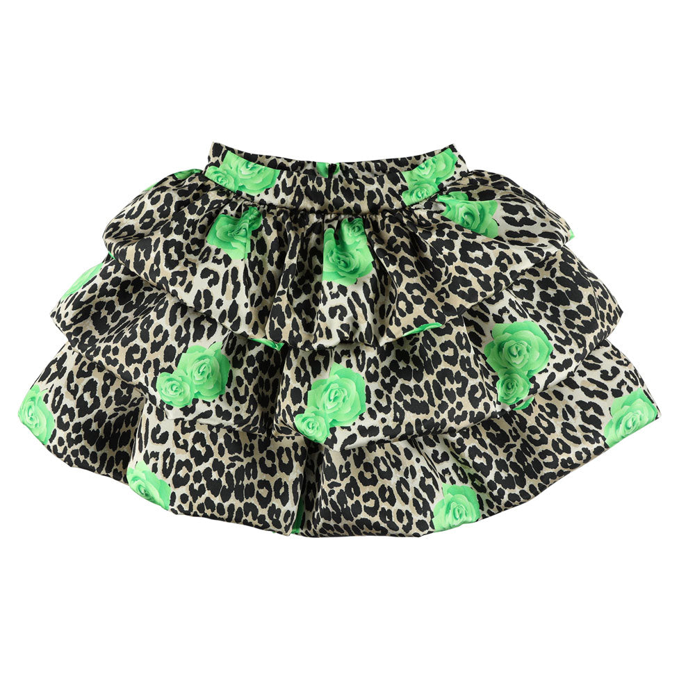 Caroline Bosmans Leopard Rose Gloss Skirt