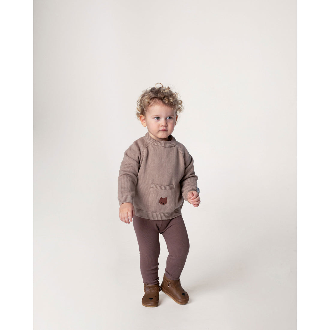 Donsje Hazelnut Bear Sweater