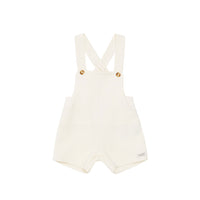 Donsje Warm White Obby Suspender Shorts