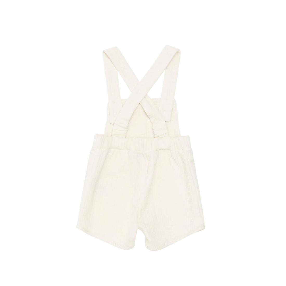 Donsje Warm White Obby Suspender Shorts