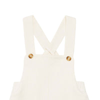 Donsje Warm White Obby Suspender Shorts