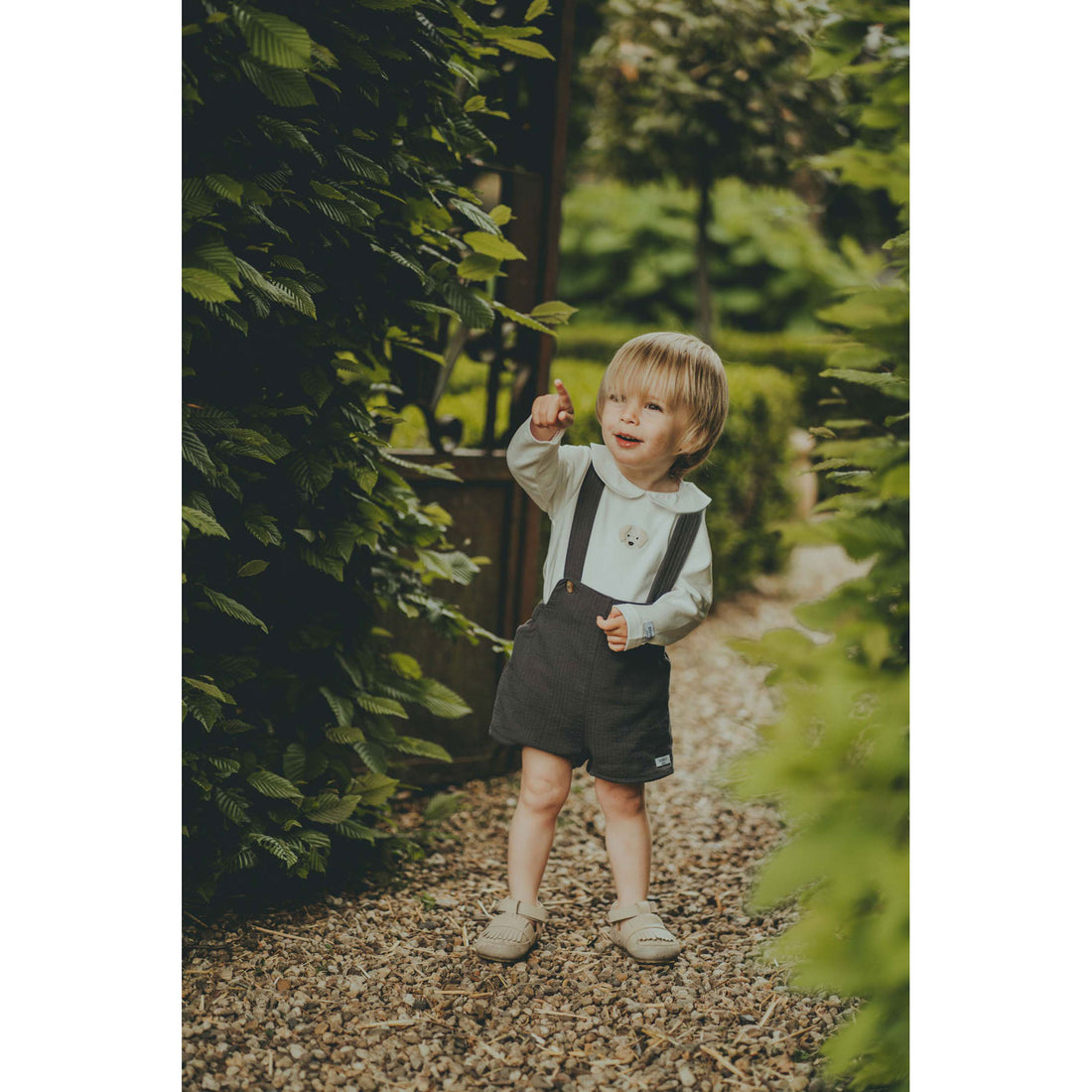 Donsje Cloudy Grey Obby Suspender Shorts