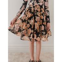 Petite Amalie Black Vintage Bloom Full Skirt