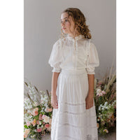 Steph White Lace Dobby Voile Skirt