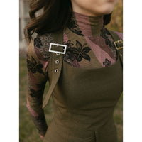 Ava and Lu Olive Buckle Jumper