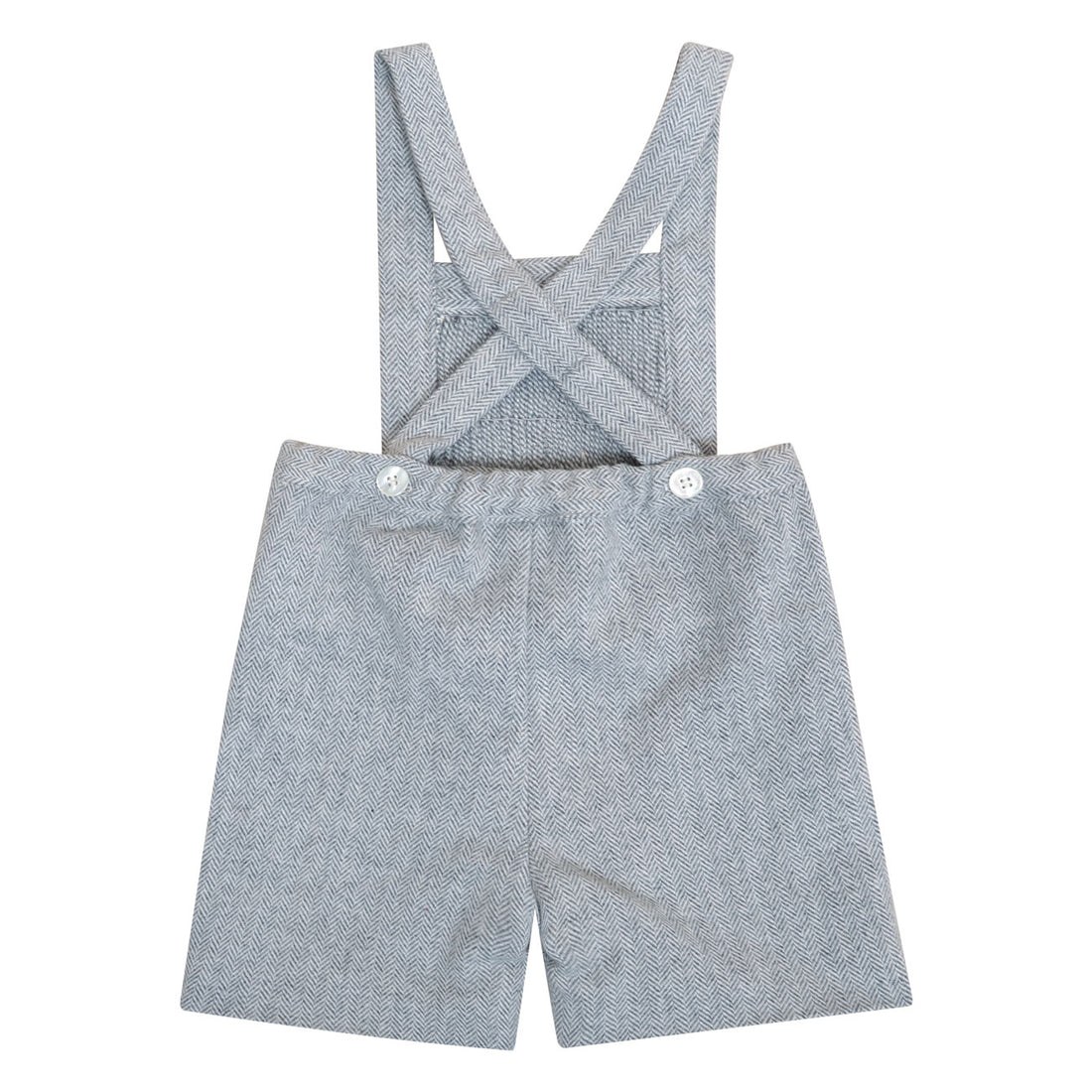Kidiwi Grey Herringbone Aurelien Dungaree