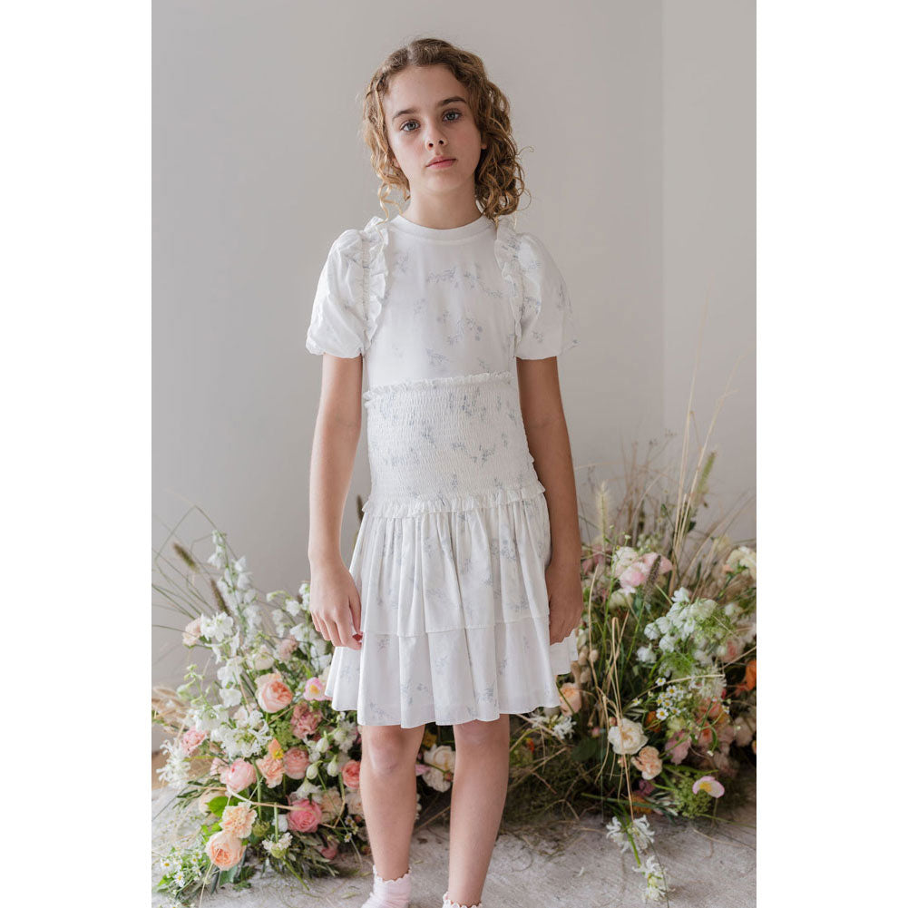Steph Cream Bud Denim Skirt