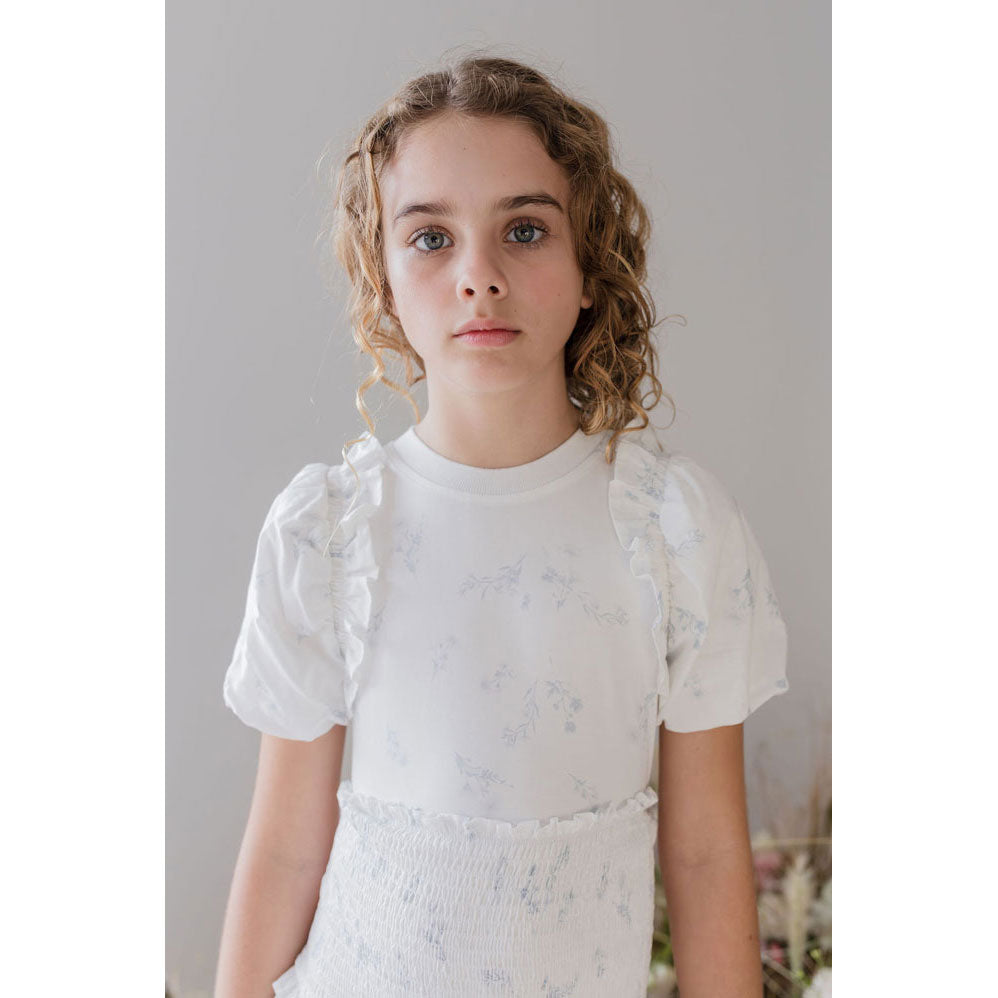 Steph Blue Ditsy Top