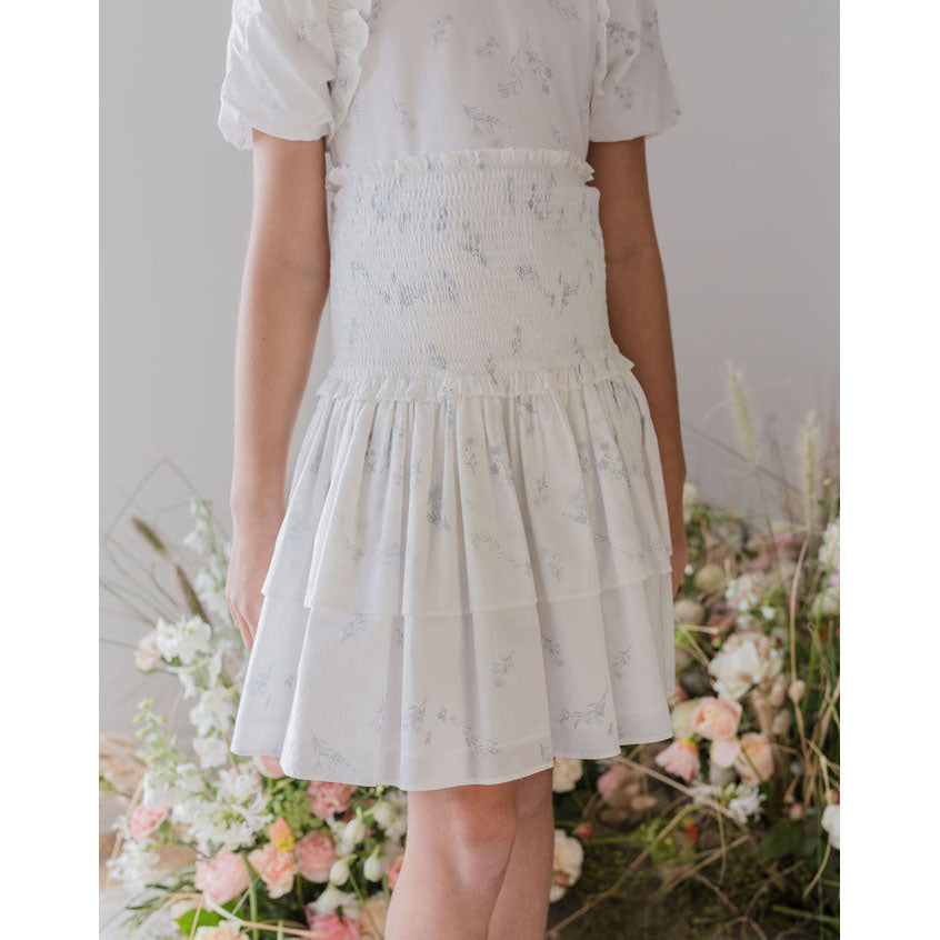 Steph Cream Bud Denim Skirt