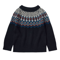 FUB Dark Navy Fair Isle Sweater