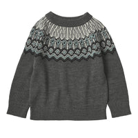 FUB Grey Melange Fair Isle Sweater