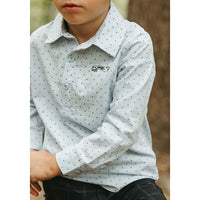 Arza Blue Star Half Placket Shirt