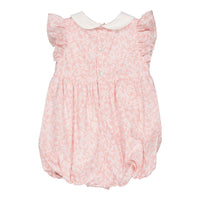 Kidiwi Nude Pink Print Smocked Julyne Romper