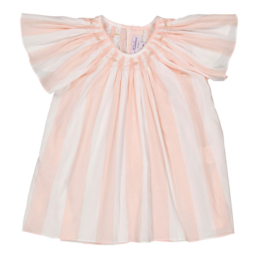 Kidiwi Nude Pink/ Lurex Stripes Bergenie Blouse