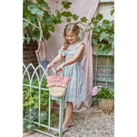 Kidiwi Coral/Mint Floral Print Melina Dress