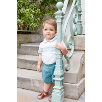 Kidiwi Teal Linen Bamabe Baby Set