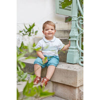 Kidiwi Teal Linen Bamabe Baby Set