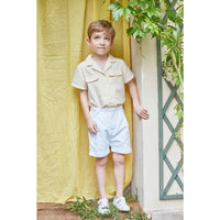 Kidiwi White Cotton Pique Adam Shorts