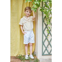 Kidiwi White Cotton Pique Adam Shorts