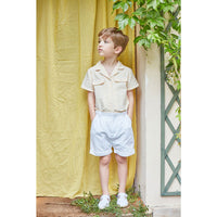 Kidiwi White Cotton Pique Adam Shorts