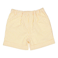 Kidiwi Yellow// White Seersucker Stripes Adam Shorts