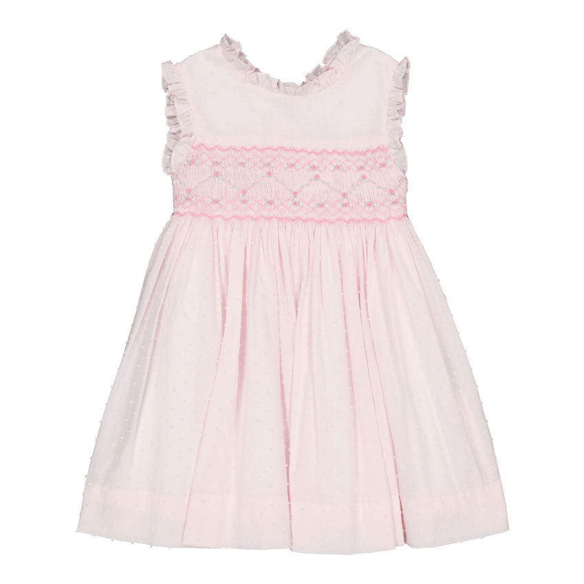 Kidiwi Baby Pink Plumetis Viola Dress