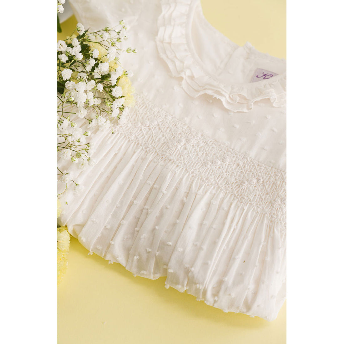 Kidiwi Off White Plumentis Hars Dress