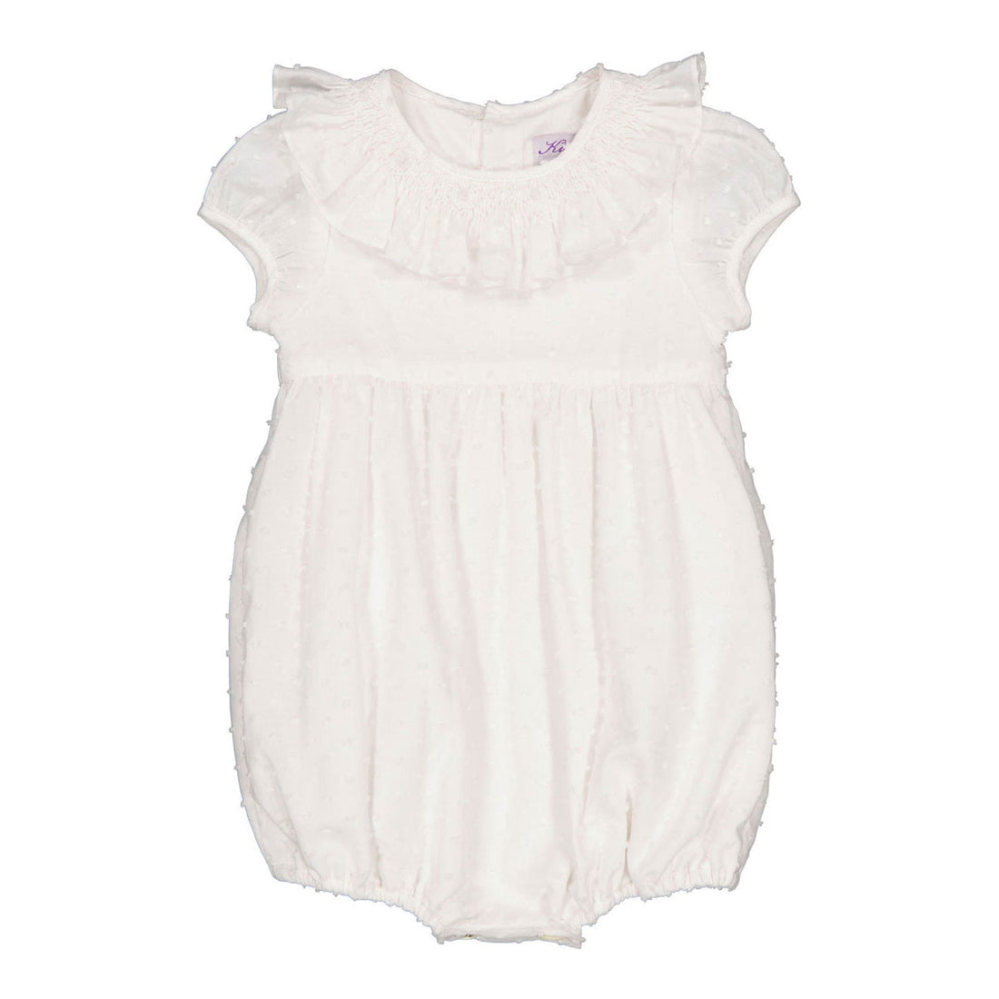 Kidiwi Off White Plumetis Thanais Romper