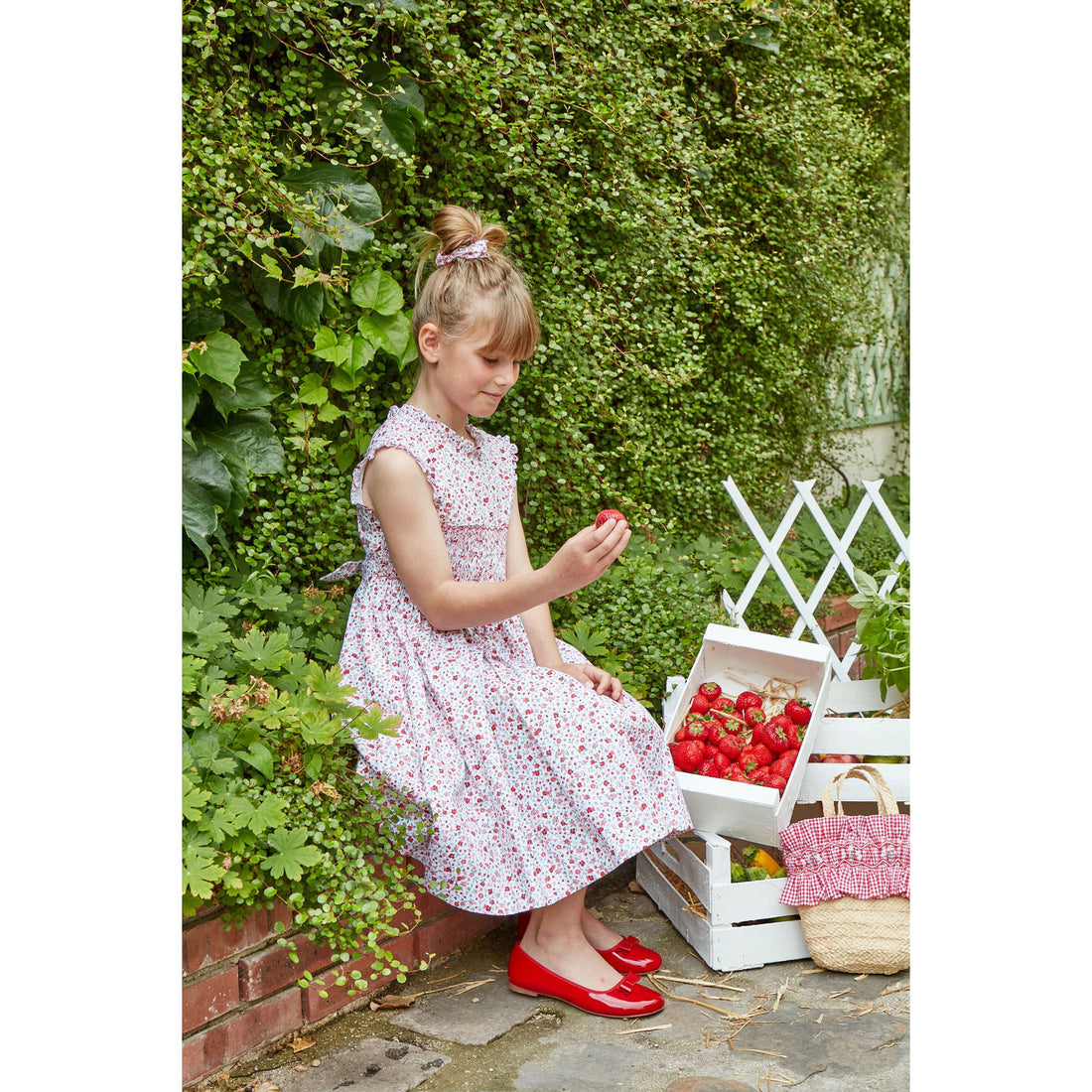 Kidiwi Small Red Flower Print Viola Dress