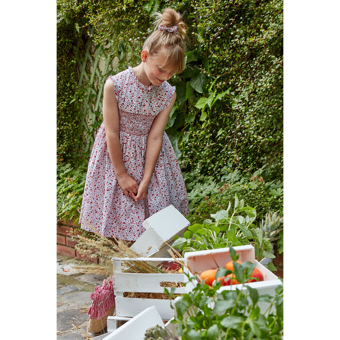 Kidiwi Small Red Flower Print Viola Dress